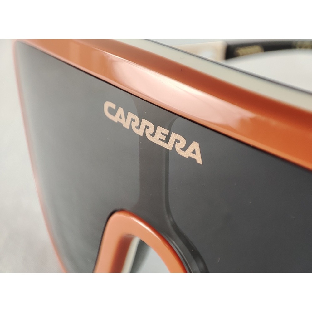 Carrera Special Edition Flag Lab 17 C3E9O Orange Gold Shield Sunglasses 140 NWT - Picture 9 of 14